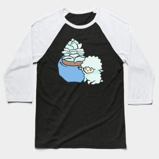Succulent Sheep - Blue Baseball T-Shirt